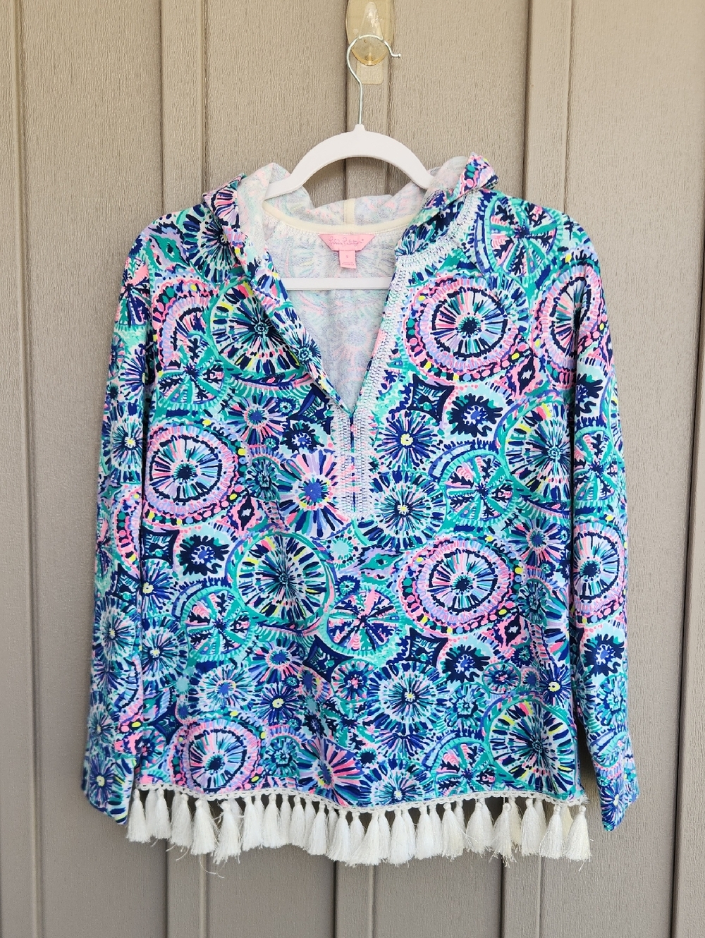 Lilly Pulitzer Harmon Popover Multicolor The Swim Hoodie Womens Small